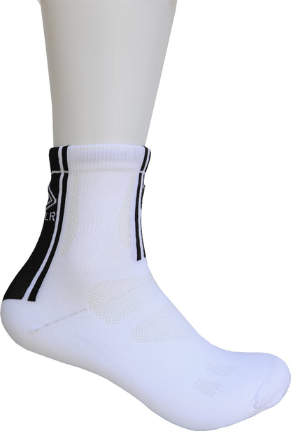 FLR Elite 5.5" Long Lightweight Socks in White - 39-42