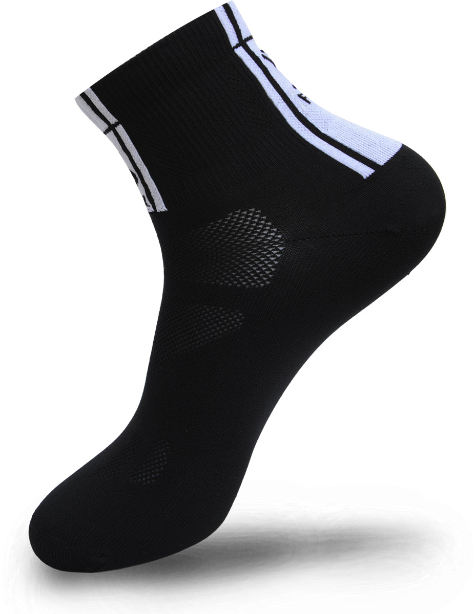 FLR Elite 3.5" Short Lightweight Socks in Black - 39-42