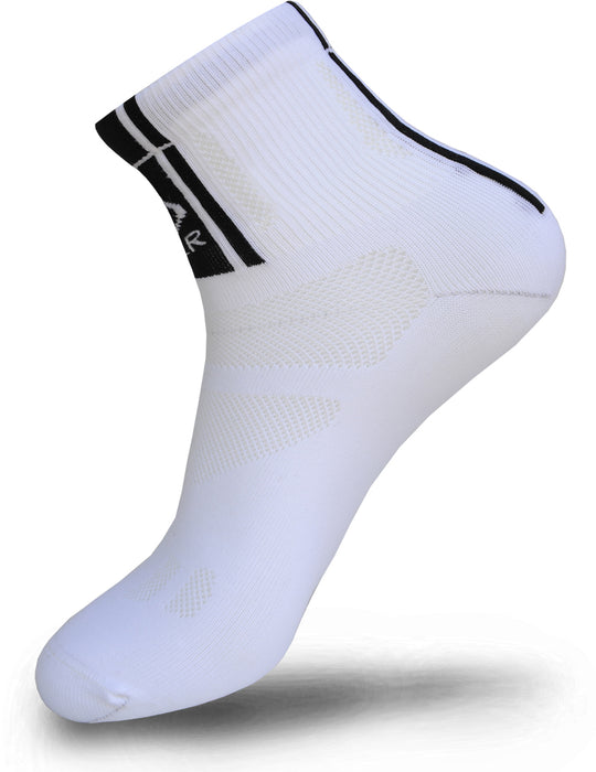 FLR Elite 3.5" Short Lightweight Socks in White - 39-42