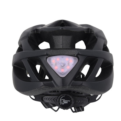 Casque Velo Adulte SAFETY LABS in-Mold AVEX Noir avec ECLAIRAGE LED INTEGREE T.L (57-61CM