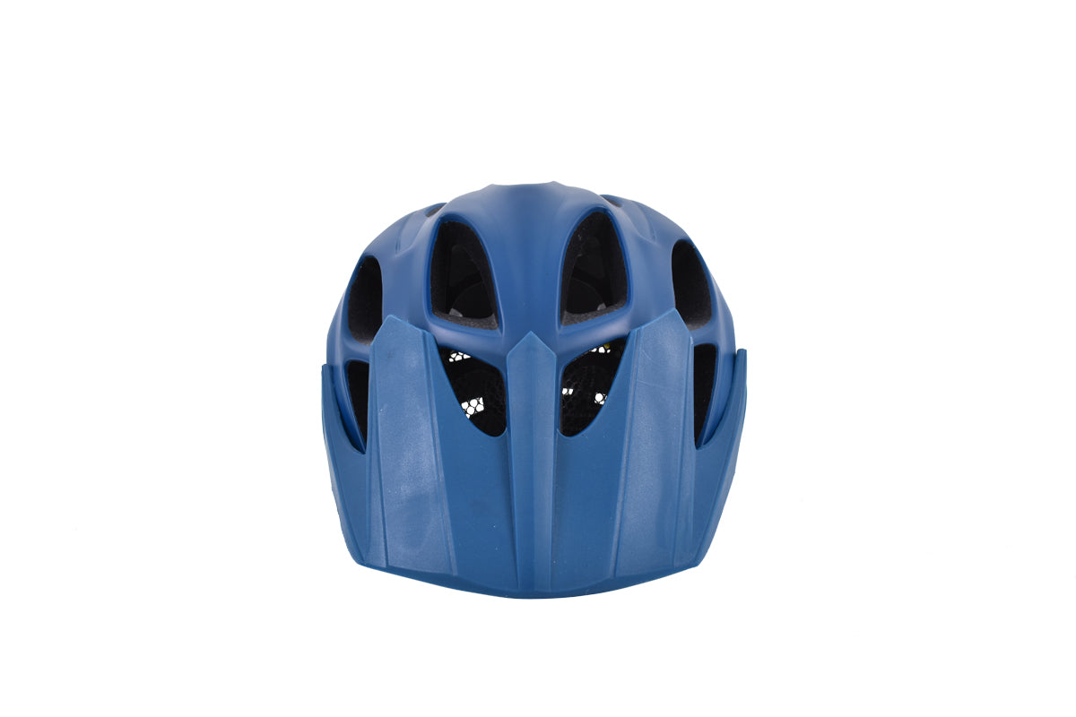 SAFETY LABS In-Mold VOX Fahrradhelm für Erwachsene, Blau/Gelb, matt, T.M (54-57 cm