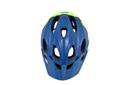 SAFETY LABS In-Mold VOX Fahrradhelm für Erwachsene, Blau/Gelb, matt, T.M (54-57 cm
