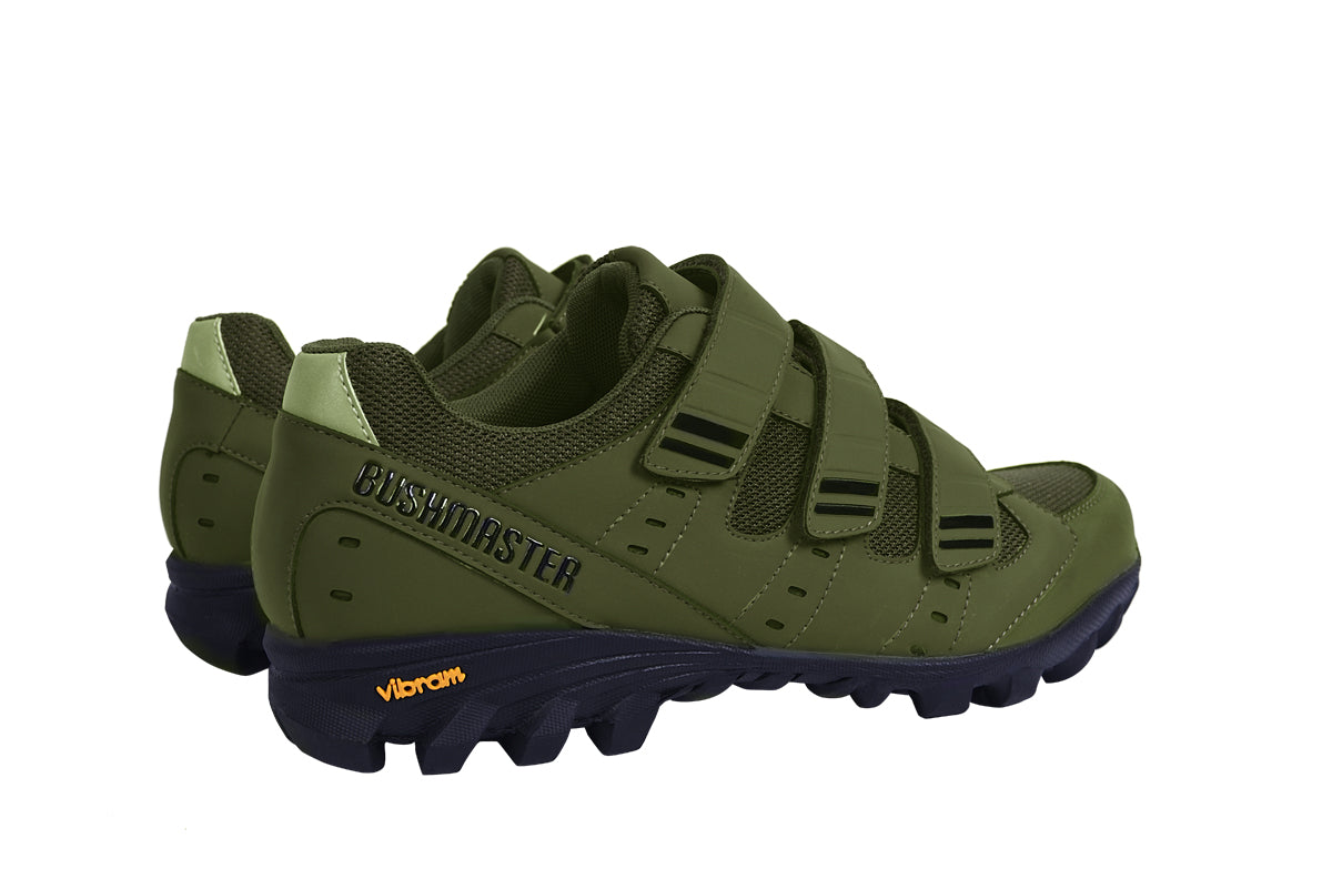 FLR Bushmaster MTB/Trail Shoe in Army Green - Velcro Fastening - Size 40