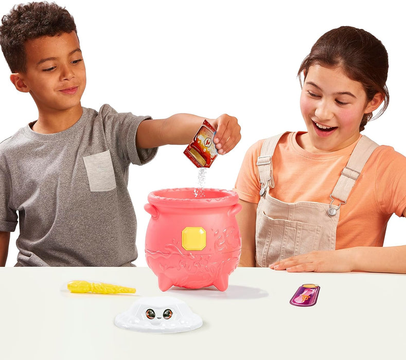 Magic Mixies Magical Gem Surprise Fire Magic Cauldron - Reveal a Non-Electronic Mixie Plushie and Magic Ring with a pop up reveal from the Fizzing Cauldron