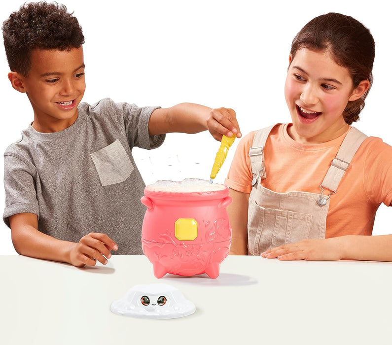 Magic Mixies Magical Gem Surprise Fire Magic Cauldron - Reveal a Non-Electronic Mixie Plushie and Magic Ring with a pop up reveal from the Fizzing Cauldron