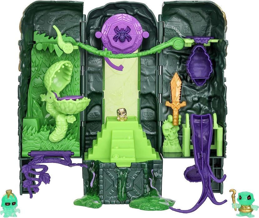 Treasure X Lost Lands Skull Island Swamp Tower Micro Playset, 15 Levels of Adventure, Survive the Traps And Discover 2 Micro Sized Action Figures, Will You Find Real Gold Dipped Treasure?