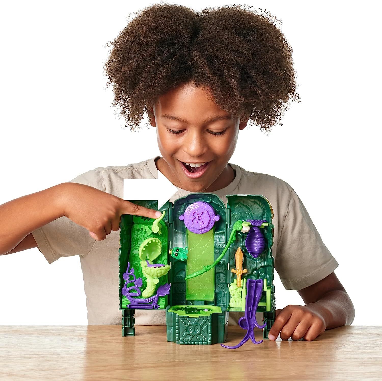 Treasure X Lost Lands Skull Island Swamp Tower Micro Playset, 15 Levels of Adventure, Survive the Traps And Discover 2 Micro Sized Action Figures, Will You Find Real Gold Dipped Treasure?