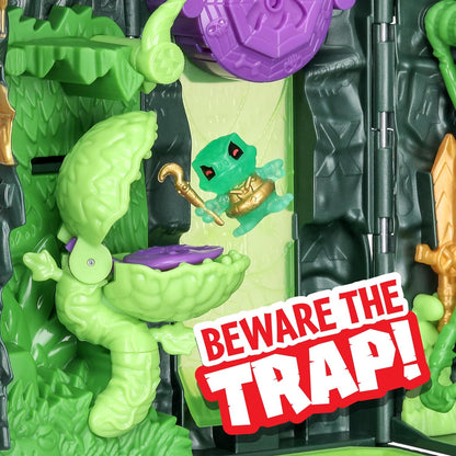Treasure X Lost Lands Skull Island Swamp Tower Micro Playset, 15 Levels of Adventure, Survive the Traps And Discover 2 Micro Sized Action Figures, Will You Find Real Gold Dipped Treasure?