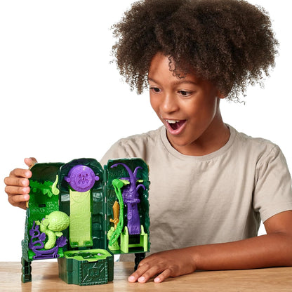 Treasure X Lost Lands Skull Island Swamp Tower Micro Playset, 15 Levels of Adventure, Survive the Traps And Discover 2 Micro Sized Action Figures, Will You Find Real Gold Dipped Treasure?
