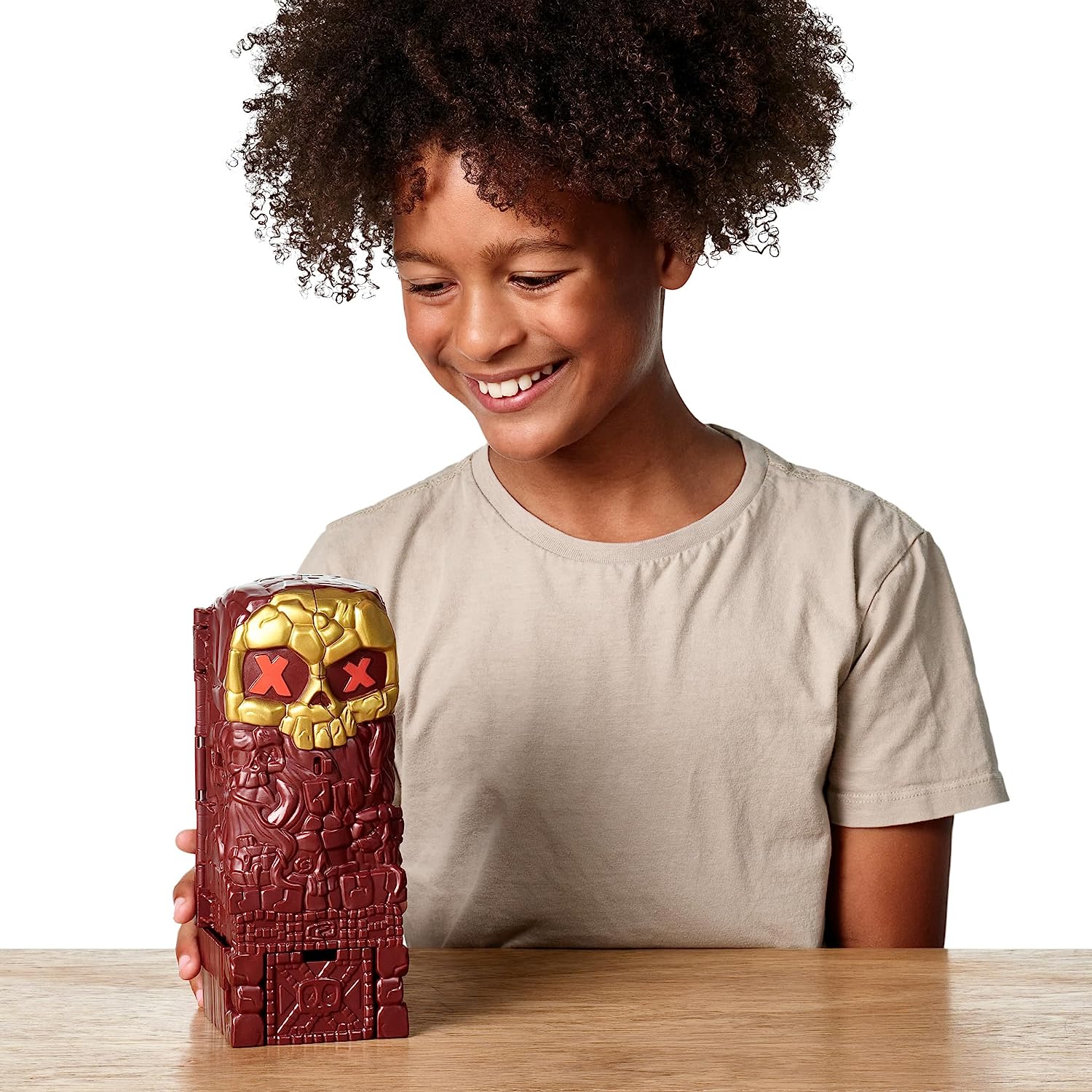 Treasure X Lost Lands Skull Island Lava Tower Micro Playset, 15 Levels of Adventure, Survive the Traps And Discover 2 Micro Sized Action Figures, Will You Find Real Gold Dipped Treasure?