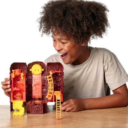 Treasure X Lost Lands Skull Island Lava Tower Micro Playset, 15 Levels of Adventure, Survive the Traps And Discover 2 Micro Sized Action Figures, Will You Find Real Gold Dipped Treasure?