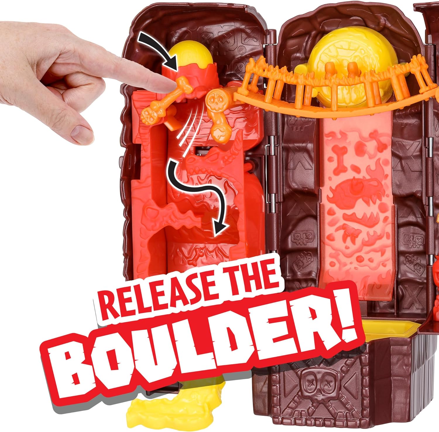 Treasure X Lost Lands Skull Island Lava Tower Micro Playset, 15 Levels of Adventure, Survive the Traps And Discover 2 Micro Sized Action Figures, Will You Find Real Gold Dipped Treasure?
