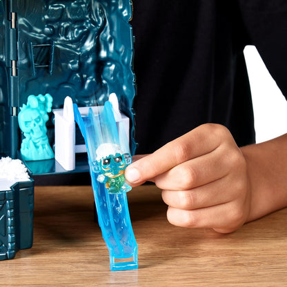 Treasure X Lost Lands Skull Island Frost Tower Micro Playset, 15 Levels of Adventure, Survive the Traps And Discover 2 Micro Sized Action Figures, Will You Find Real Gold Dipped Treasure?