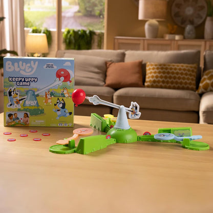 Bluey 90973 Keepy Uppy Game. Keep Air. Includes Motorized Balloon. 2-3 Players. Ages 4+, Multicolor