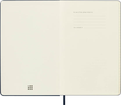 Moleskine Daily Agenda 12 Months 2024, Agenda 2024, Size Large 13x21, Hard Cover and Elastic Closure, Colour Sapphire Blue Daily Hard Cover - Large Sapphire Blue