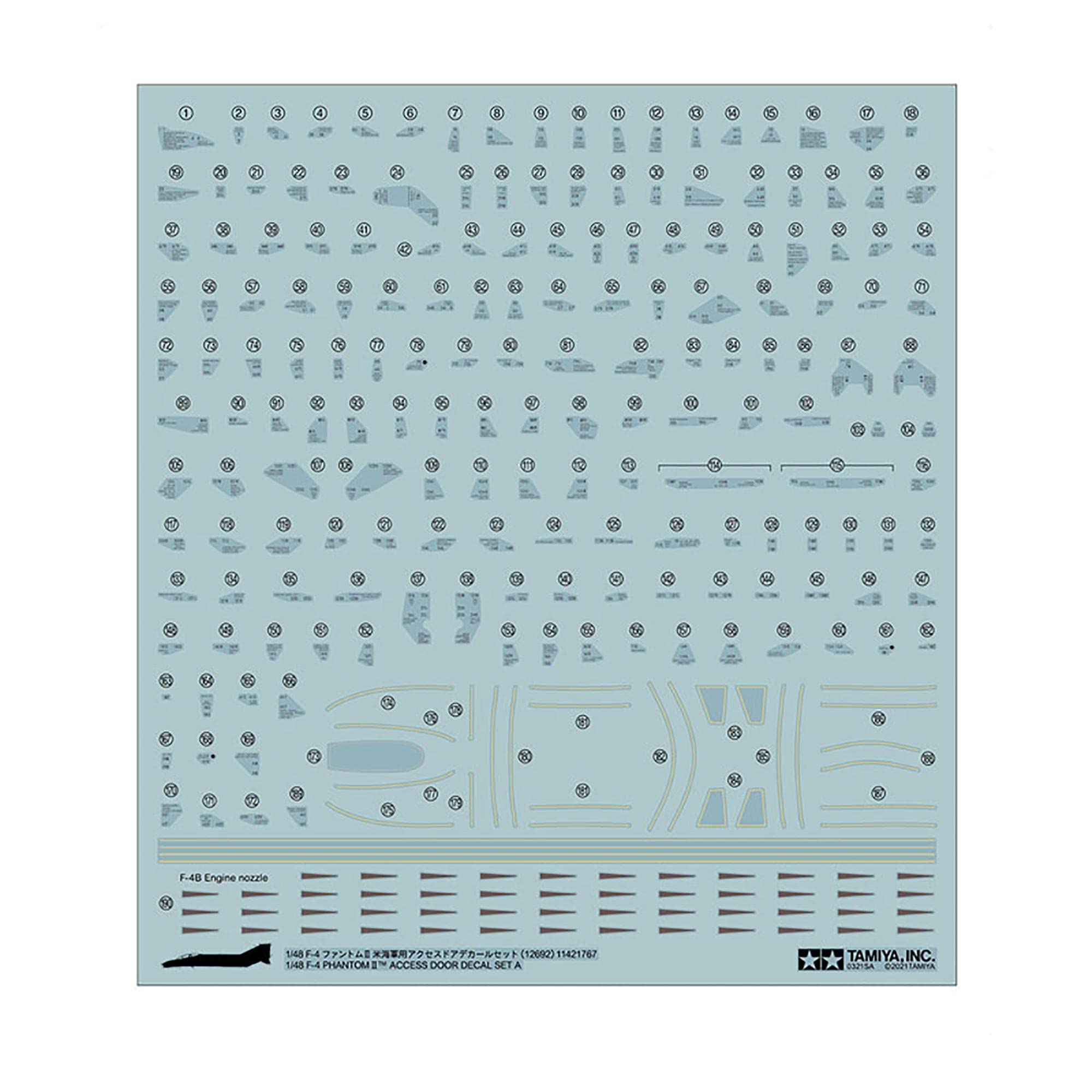 Tamiya 12692 F-4B Phantom II Door Decal Set A 1:48 Model Kit