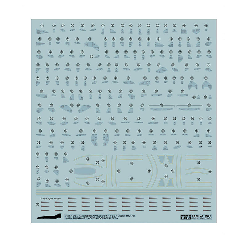 Tamiya 12692 F-4B Phantom II Door Decal Set A 1:48 Model Kit