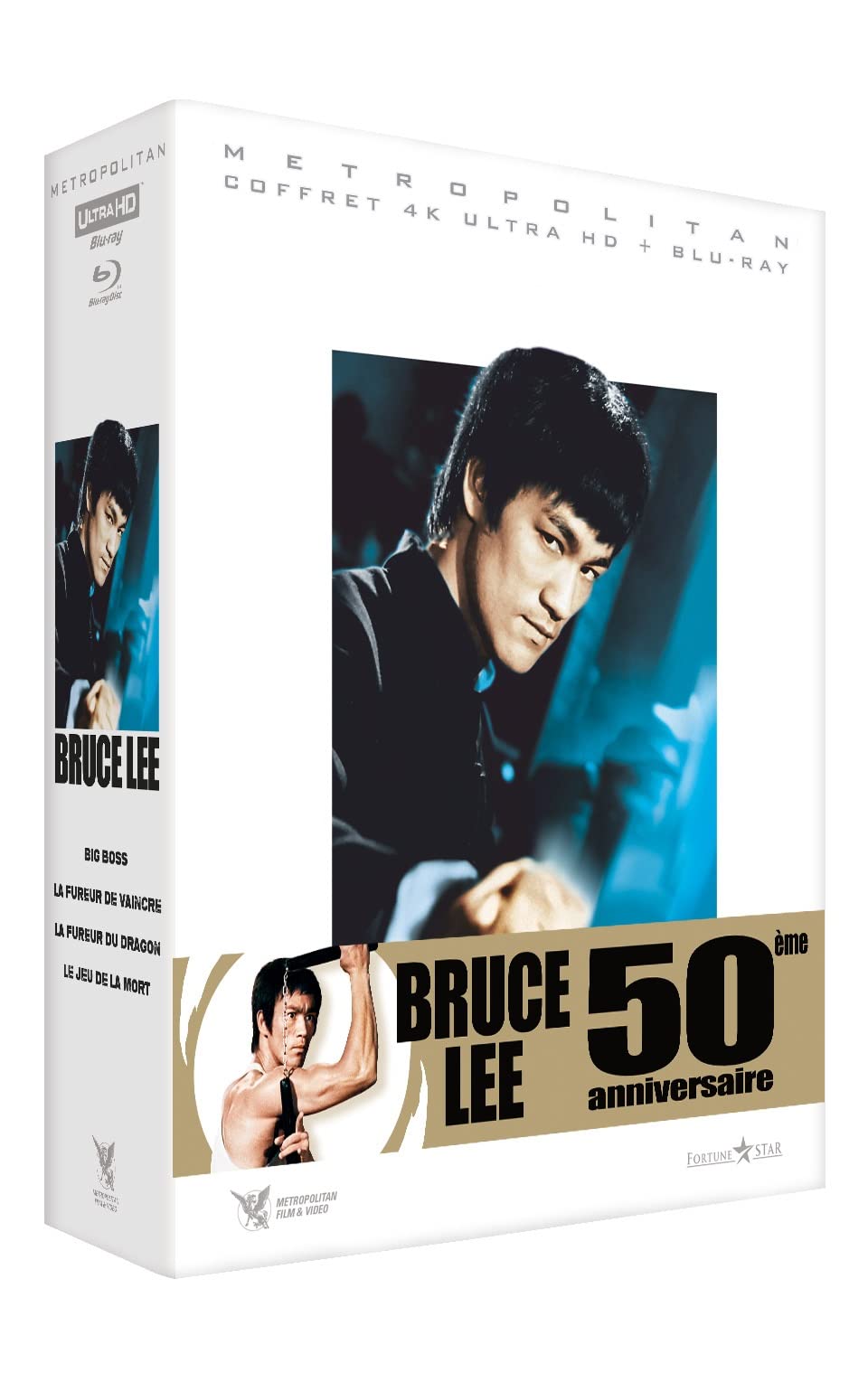 Bruce lee - coffret 50ème anniversaire : big boss + la fureur de vaincre + la fureur du dragon + le jeu de la mort 4k ultra hd