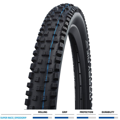 Schwalbe Nobby NIC HS602 Unisex Adult Tyre 29 x 2.25 57-622 SW SR TLE Evo AdxSpG, 11654407 Bicycle Tyre, Black