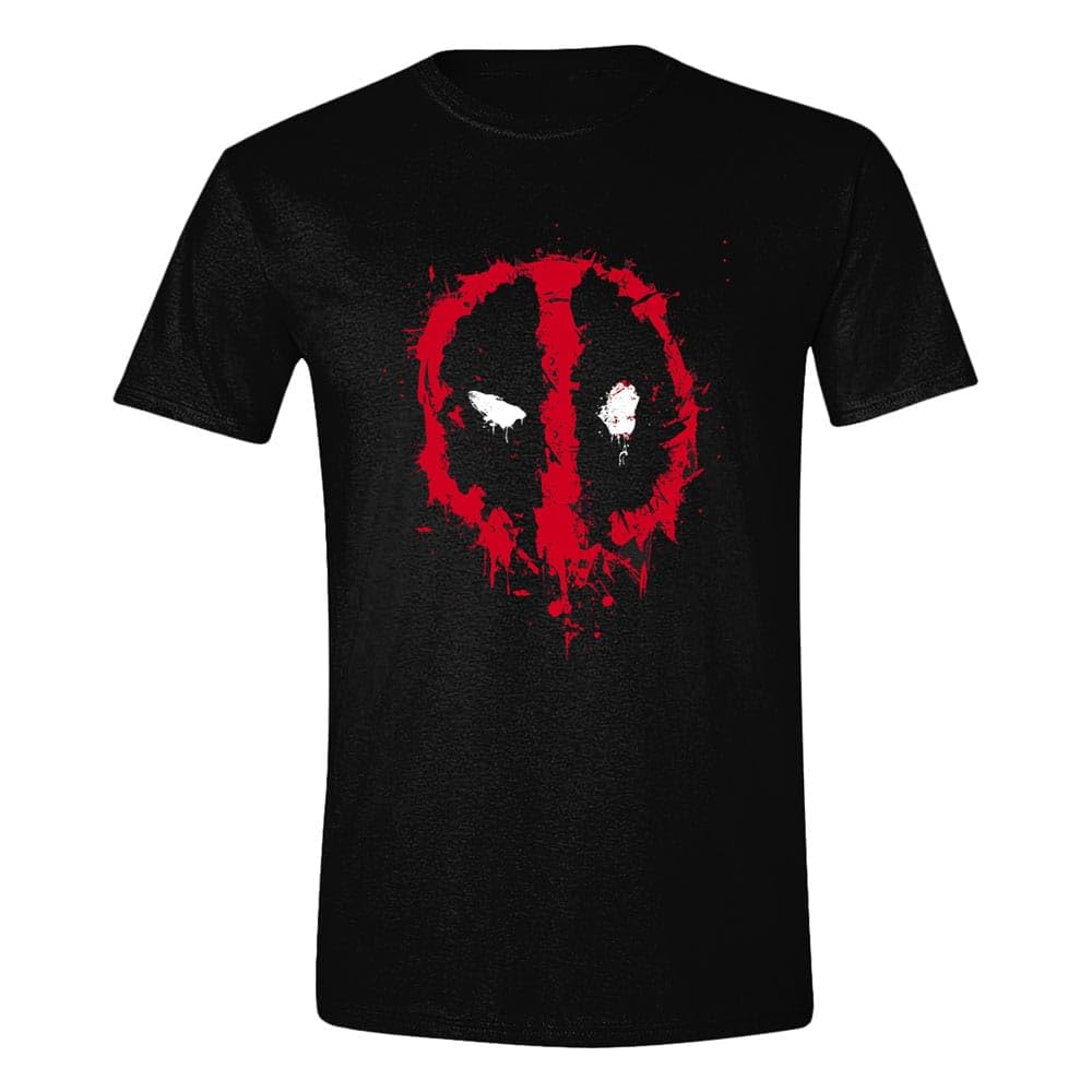 Deadpool Unisex Adult Splat T-Shirt (XL) (Black/Red