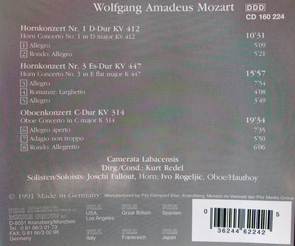 Mozart: Hornkonzerte Nr. 1 Und 3