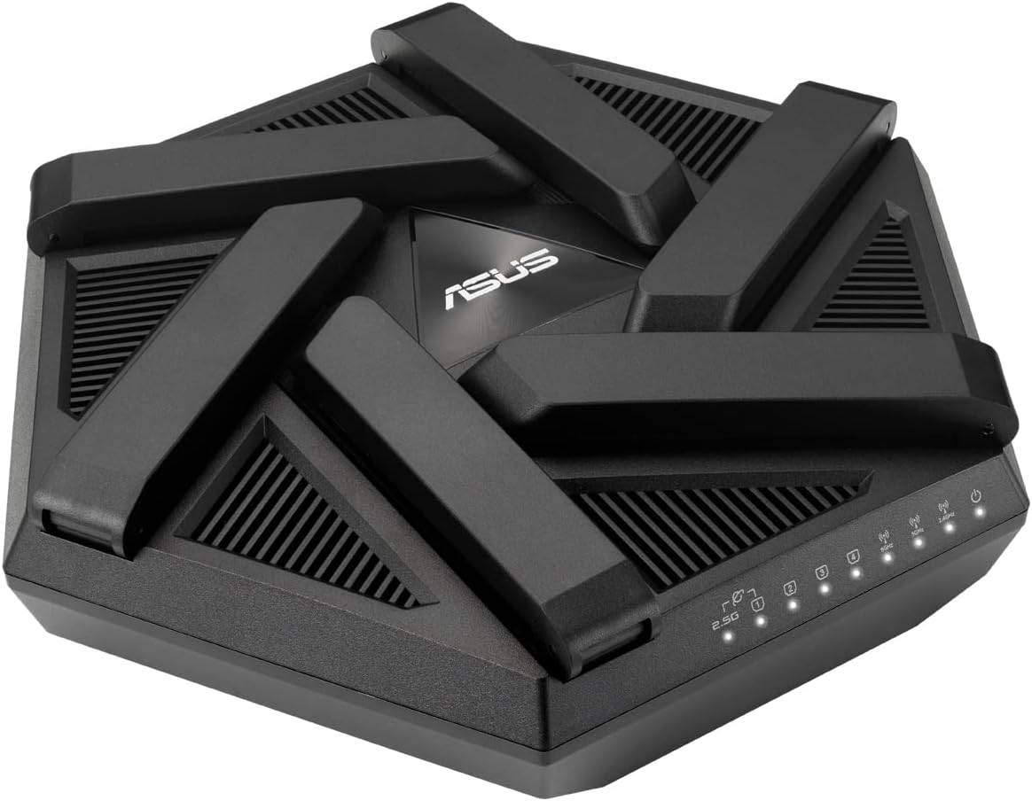 ASUS RT-AXE7800 Tri-band WiFi 6E Extendable Router, 6GHz Band, 2.5G Port, Subscription-free Network Security, Instant Guard, Advanced Parental Control, Built-in VPN, AiMesh Compatible, Smart Home, SMB