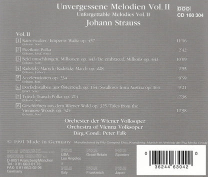 Strauss: Unvergessene Melodien Vol.Ii