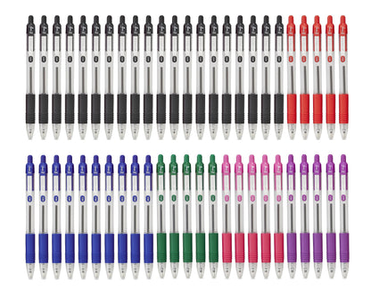 ZEBRA Z GRIP Assorted Ballpoint Pens, Retractable with Smooth Ink, Comfortable Grip and Pocket Clip Reliable Biro Medium Point 50 Pack 5 Assorted Colours