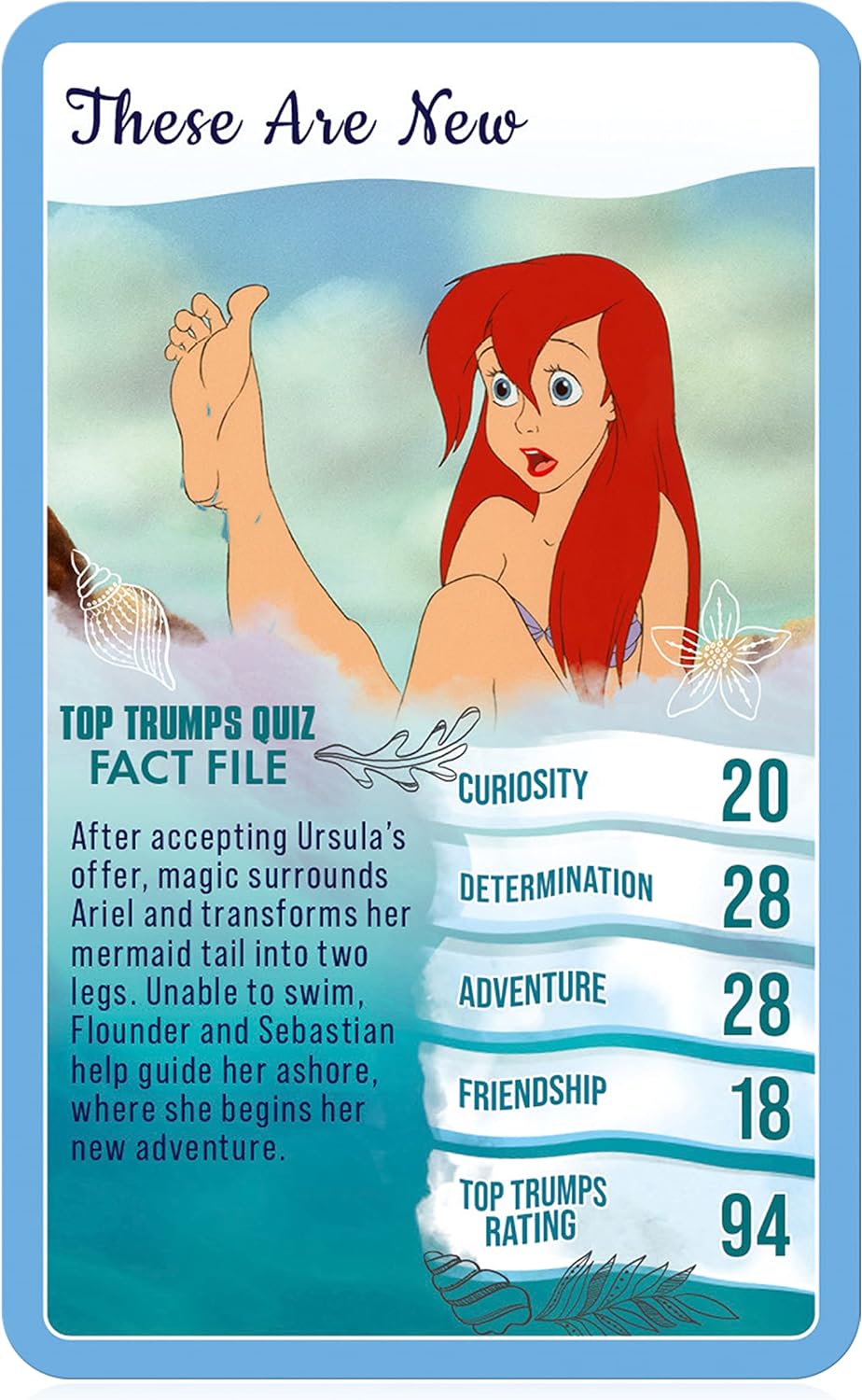 Top Trumps Disney’s Little Mermaid Specials Card Game, play with 30 of your favourite moments with Ariel, Sebastian, Flounder, Max the Dog and Scuttle, educational gift and toy for ages 8 plus