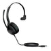 Jabra Evolve2 50 Wired Mono Headset Air Comfort Technology, Noise-cancelling Mics, and Active Noise Cancellation - Works with all Leading UC Platforms such as Zoom and Google Meet - Black Black Mono All platforms