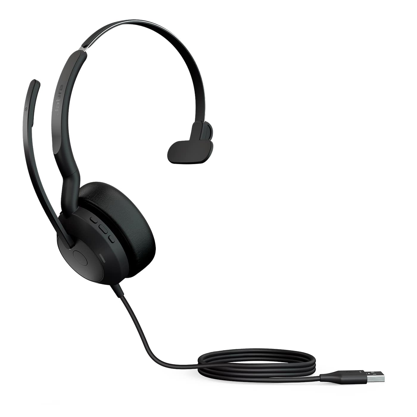 Jabra Evolve2 50 Wired Mono Headset Air Comfort Technology, Noise-cancelling Mics, and Active Noise Cancellation - Works with all Leading UC Platforms such as Zoom and Google Meet - Black Black Mono All platforms