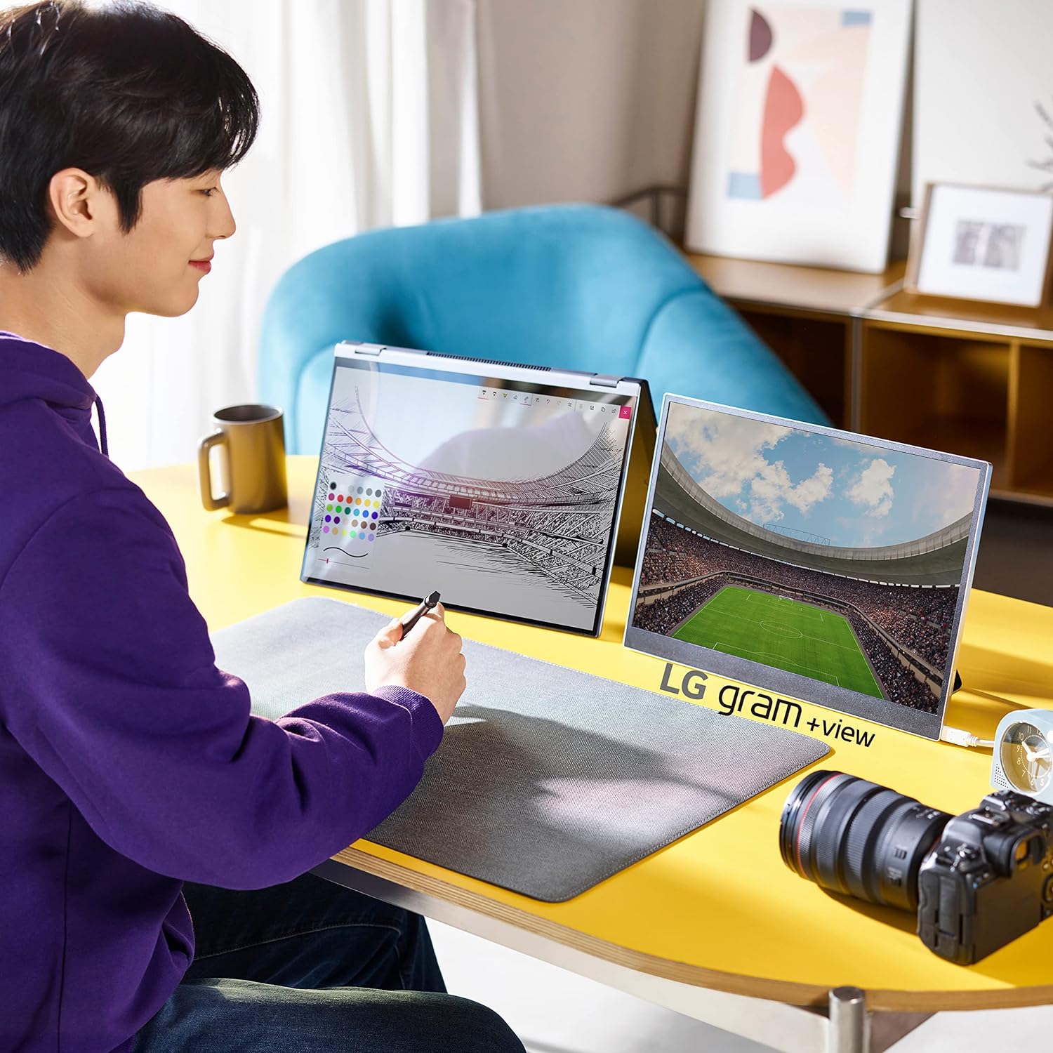 16In Lg Gram+Prt Mntr Ips 16:10 2560X1600 30Ms 1200:1+Usb Type-C