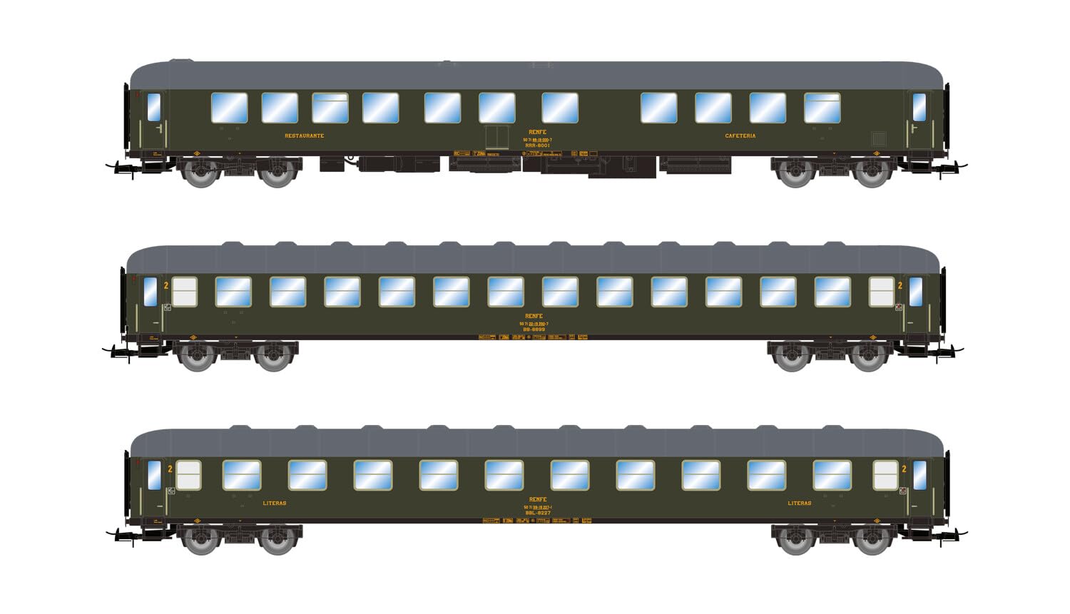 Electrotren HE4020 Hornby Hobbies Passenger Rolling Stock-Coaches, Various, 1:87 Scale HO Gauge