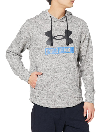 Under Armour Men's Rival Terry Logo Hoodie Fleece Tops XL Onyx White-black (1370390-112)