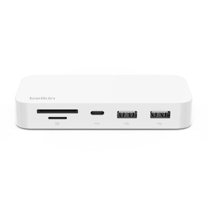 Belkin 6-in-1 USB Type C Hub, iMac 24 inch Rear Mounted Docking Station with SD & microSD Card Reader, Gigabit Ethernet, 2 USB A Ports, and USB C Port for Fast Data Transfers and Peripherals