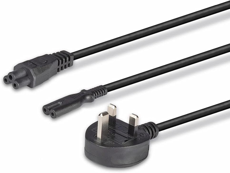 LINDY 30427 IEC 2.5 m Splitter Cable 3 Pin Plug to IEC C5 and C7 "Y" Splitter lead - Black