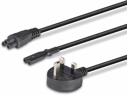 LINDY 30427 IEC 2.5 m Splitter Cable 3 Pin Plug to IEC C5 and C7 "Y" Splitter lead - Black