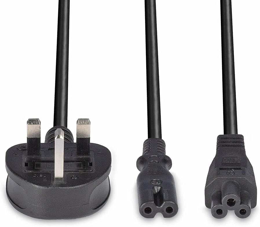 LINDY 30427 IEC 2.5 m Splitter Cable 3 Pin Plug to IEC C5 and C7 "Y" Splitter lead - Black
