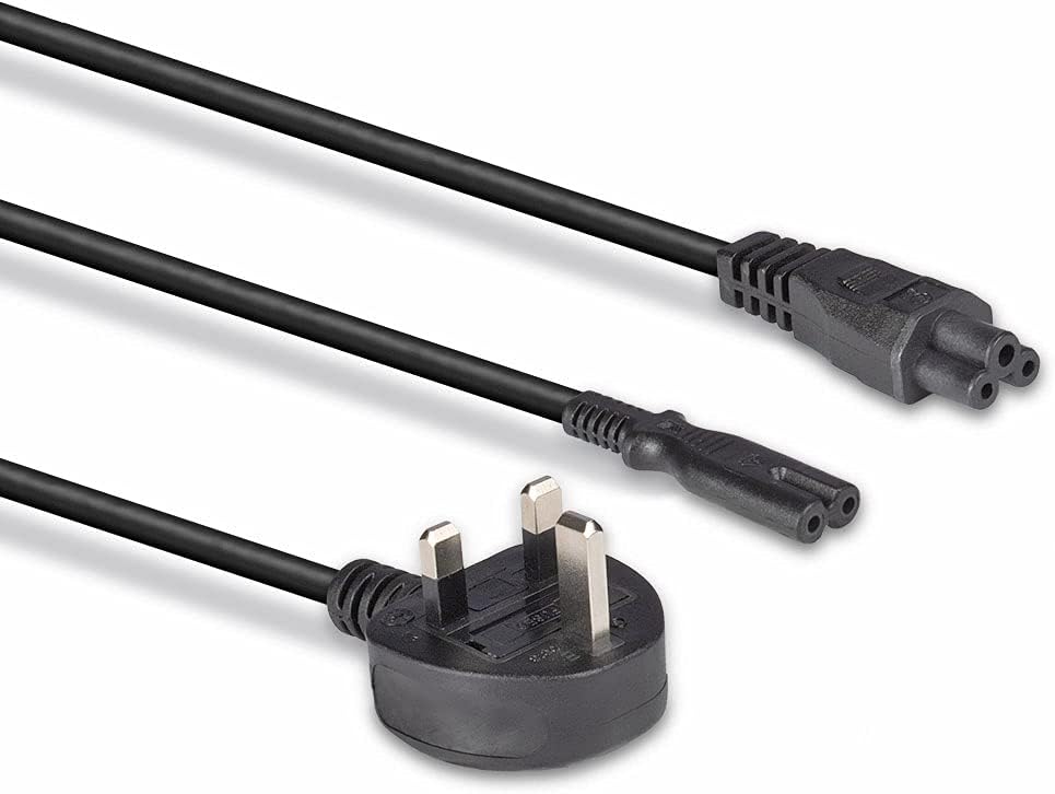 LINDY 30427 IEC 2.5 m Splitter Cable 3 Pin Plug to IEC C5 and C7 "Y" Splitter lead - Black