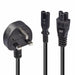 LINDY 30427 IEC 2.5 m Splitter Cable 3 Pin Plug to IEC C5 and C7 "Y" Splitter lead - Black