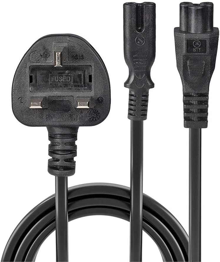LINDY 30427 IEC 2.5 m Splitter Cable 3 Pin Plug to IEC C5 and C7 "Y" Splitter lead - Black