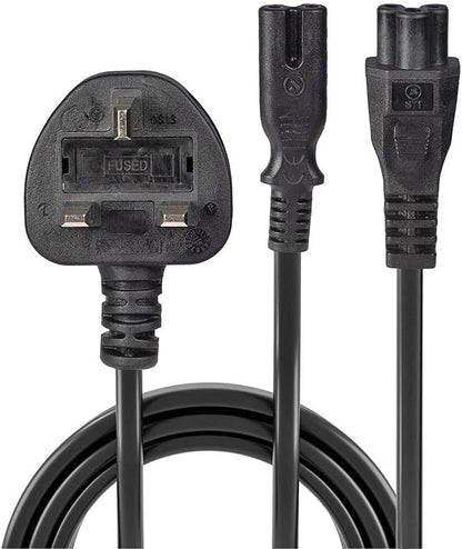 LINDY 30427 IEC 2.5 m Splitter Cable 3 Pin Plug to IEC C5 and C7 "Y" Splitter lead - Black
