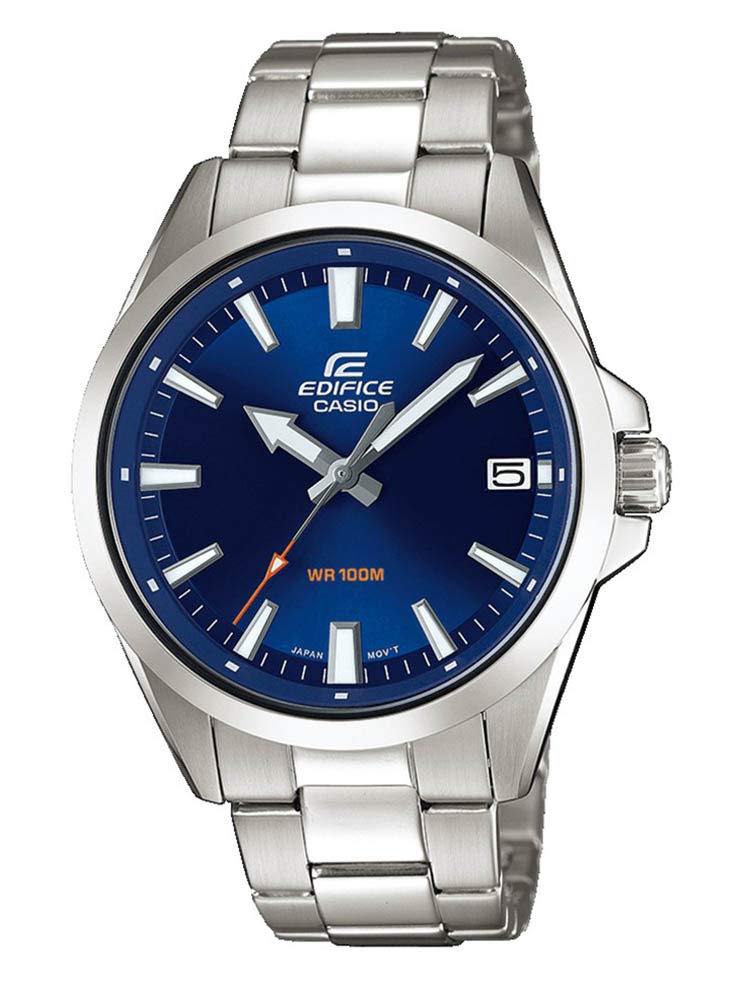 Casio Mens Analogue Watch Edifice EFV-100 Silver/Blue