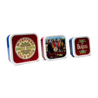Half Moon Bay The Beatles Set of 3 Lunch and Snack Boxes Storage SGT Pepper's Lonely Hearts Clubs Band