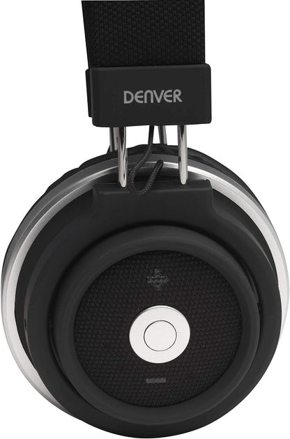 Denver BTH-250 BLACK Binaural Headset with Black Headband – Headphones and Microphones (Wireless, Headband, Binaural, Supra-aural, 350 g, Black)