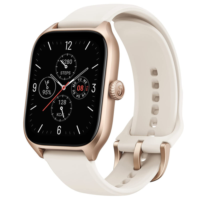 Amazfit GTS 4 Smartwatch Fitness Watch with 1.75” AMOLED Display, Sports Watch with 150 Sports Modes, GPS, Alexa Built-in, 8-Day Battery Life, Sleep Schedules, Beige White