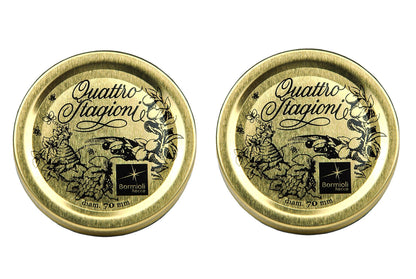 Bormioli Quattro Stagioni Set of Glass Jars in Different Shapes and Sizes 2 Set Deckel 70 mm 2er Set Deckel 70mm