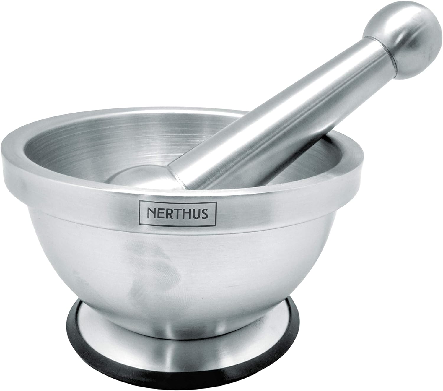 Nerthus FIH 020 Mortar & pestle. Includes a rubber base that prevents slipping