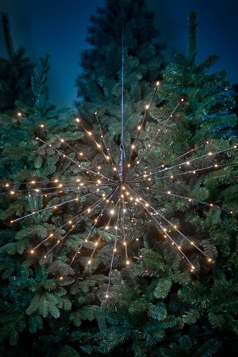 LUCA 1106599 Decorative Garland Fireworks Style Cool White, Multicoloured, Unique