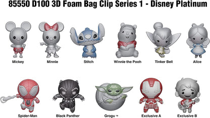 Disney 100 Multi 3D Foam Bag Clip - Series 1 (Single Blind Bag)